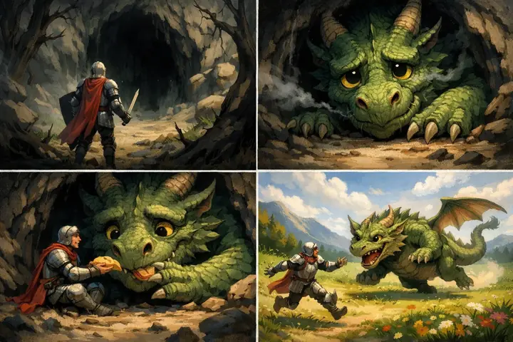 Generatore di Fiabe e Fumetti di Giochi con IA