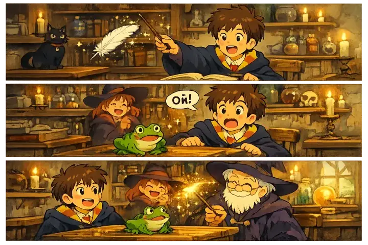 Generatore di Fiabe e Fumetti di Giochi con IA